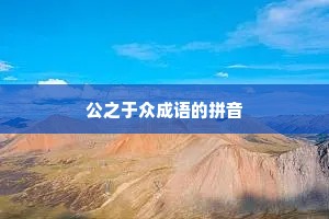 公之于众成语的拼音