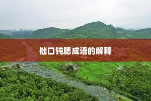 拙口钝腮成语的解释