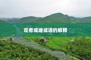 观者成堵成语的解释