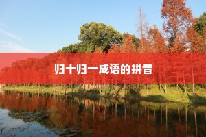 归十归一成语的拼音
