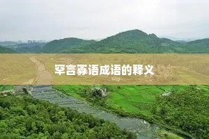 罕言寡语成语的释义
