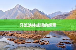 汗流浃体成语的解释