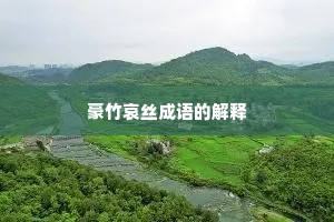 豪竹哀丝成语的解释