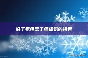 好了疮疤忘了痛成语的拼音
