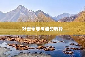 好善恶恶成语的解释