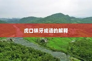 虎口拔牙成语的解释