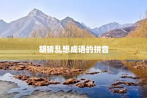 胡猜乱想成语的拼音
