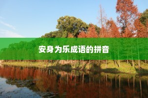 安身为乐成语的拼音