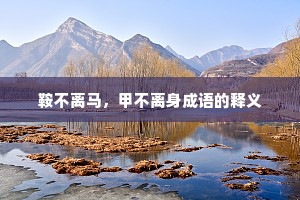 鞍不离马，甲不离身成语的释义