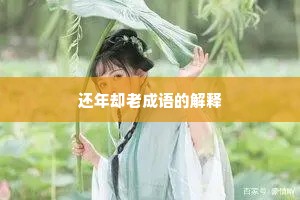 还年却老成语的解释