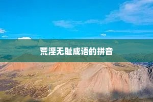 荒淫无耻成语的拼音