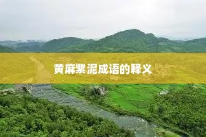 黄麻紫泥成语的释义