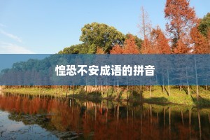 惶恐不安成语的拼音