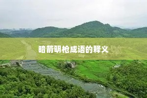 暗箭明枪成语的释义