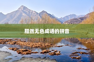 黯然无色成语的拼音