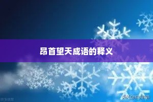 昂首望天成语的释义