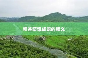 积谷防饥成语的释义