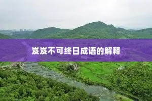 岌岌不可终日成语的解释