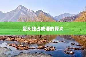 鳌头独占成语的释义