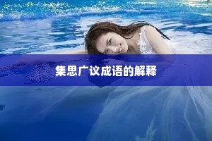 集思广议成语的解释