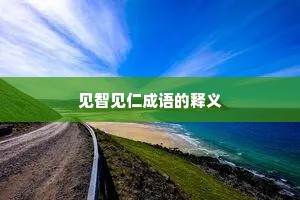 见智见仁成语的释义