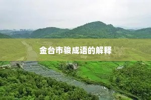 金台市骏成语的解释