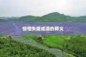 惊惶失措成语的释义