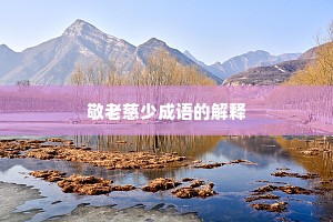 敬老慈少成语的解释