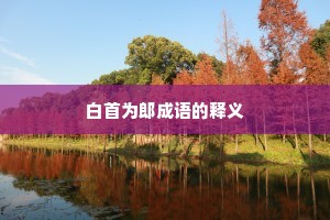 白首为郎成语的释义