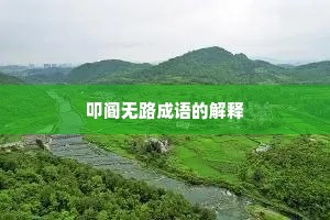 叩阍无路成语的解释