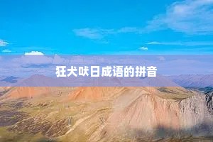 狂犬吠日成语的拼音