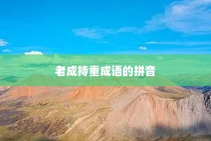 老成持重成语的拼音