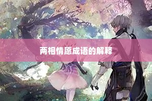 两相情愿成语的解释