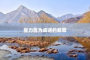 量力而为成语的解释