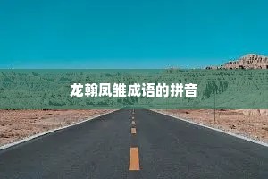 龙翰凤雏成语的拼音