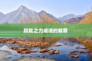 股肱之力成语的解释