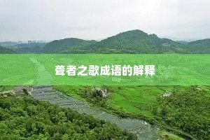 聋者之歌成语的解释