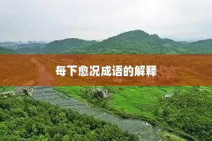 每下愈况成语的解释