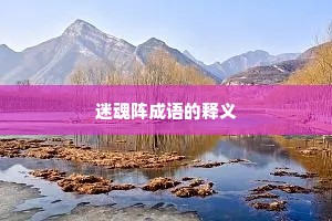 迷魂阵成语的释义