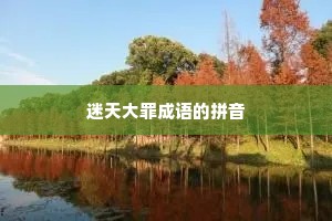 迷天大罪成语的拼音