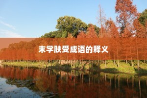 末学肤受成语的释义