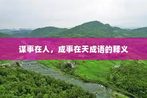 谋事在人，成事在天成语的释义