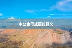 木公金母成语的释义