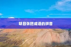 明目张胆成语的拼音