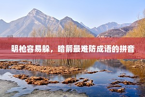 明枪容易躲，暗箭最难防成语的拼音