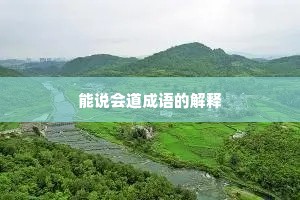 能说会道成语的解释