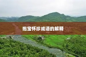抱宝怀珍成语的解释