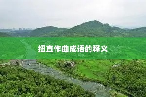扭直作曲成语的释义