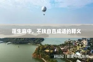 蓬生麻中，不扶自直成语的释义