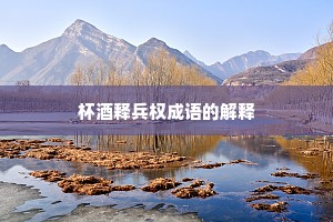 杯酒释兵权成语的解释